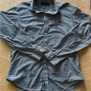 Polo Ralph Lauren Blue, Green and White Checkered Casual Shirt